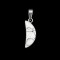 Howlite White natural semi precious stone hanging half moon 20x8mm
