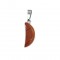 Jasper Red natural semi precious stone hanging half moon 20x8mm