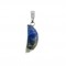 Lapis Lazuli natural semi precious stone hanging half moon 20x8mm