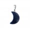 Sandstone blue natural semi precious stone hanging half moon 19x14mm