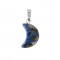Sodalite natural semi precious stone hanging half moon 19x14mm