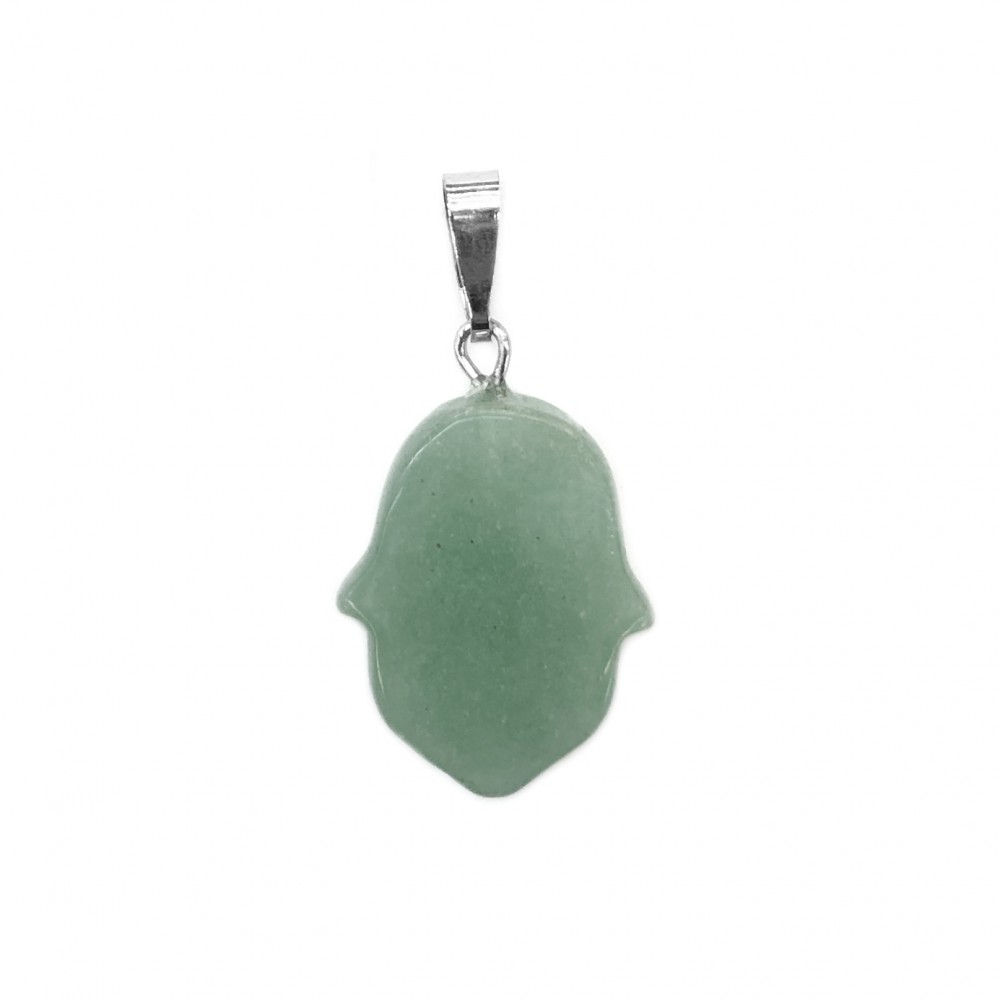 Αβεντουρίνη πράσινη (Aventurine) φυσικός ημιπολύτιμος λίθος κρεμαστό Hamsa 20x15mm Hamsa Κρεμαστοί Λίθοι