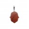 Jasper Red natural semi precious hanging stone Hamsa 20x15mm
