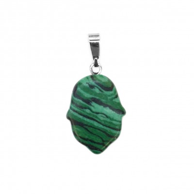 Μαλαχίτης πράσινος (Malachite) φυσικός ημιπολύτιμος λίθος κρεμαστό Hamsa 20x15mm