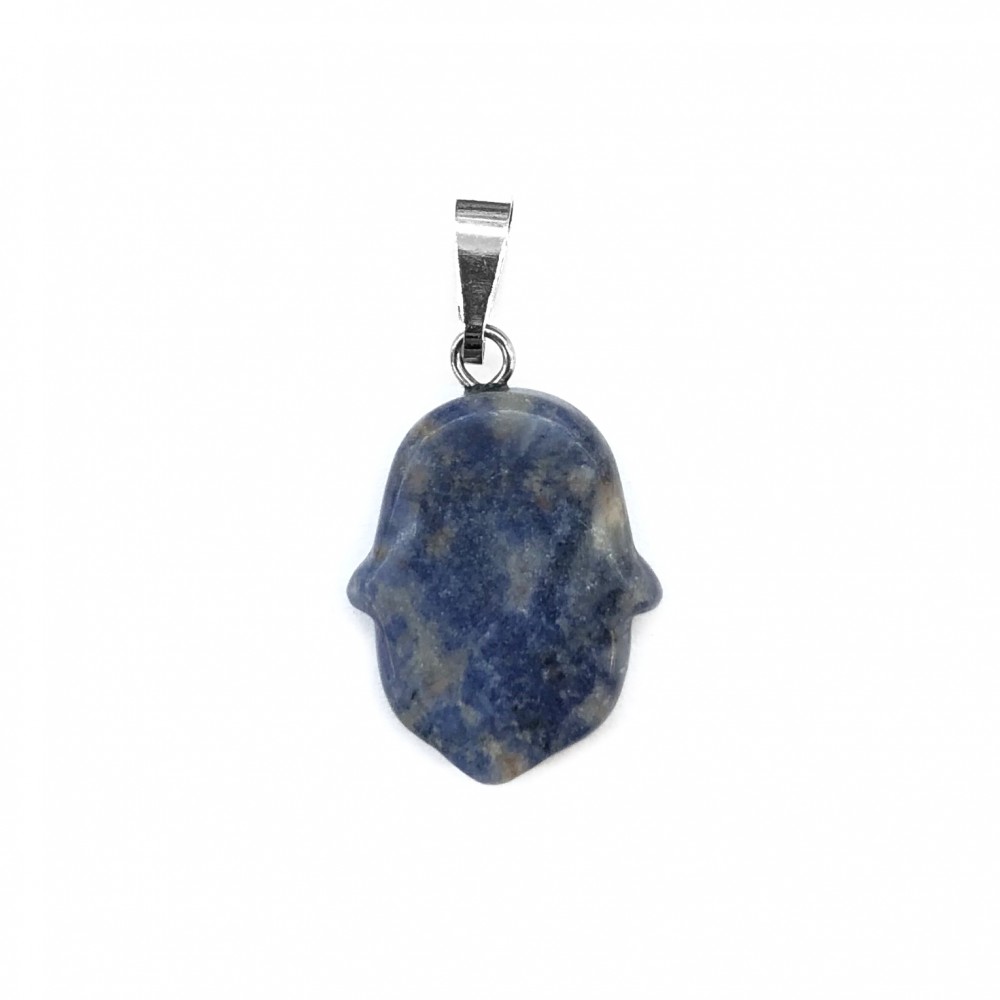 Σοδαλίτης (Sodalite) φυσικός ημιπολύτιμος λίθος κρεμαστό Hamsa 20x15mm Hamsa Κρεμαστοί Λίθοι