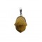 Tiger Eye natural semi precious hanging stone Hamsa 20x15mm