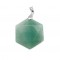 Aventurine green natural semi precious hanging stone hexagon 30mm