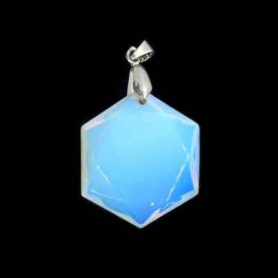 Φεγγαρόπετρα  (Moonstone) πέτρα κρεμαστό εξάγωνο 30mm