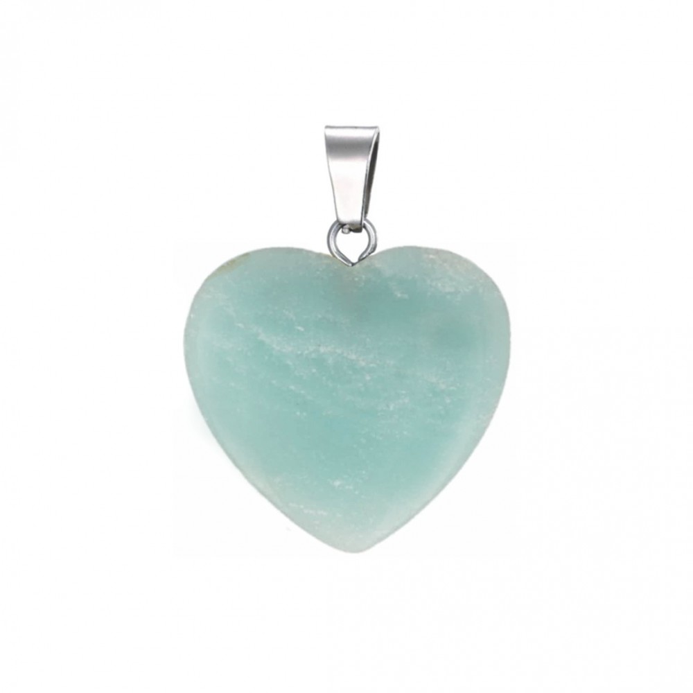 Αμαζονίτης (Amazonite) φυσικός ημιπολύτιμος λίθος καρδιά κρεμαστή 20mm Καρδιά Κρεμαστοί Λίθοι