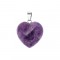Amethyst natural semi precious stone hanging heart 15mm /20mm