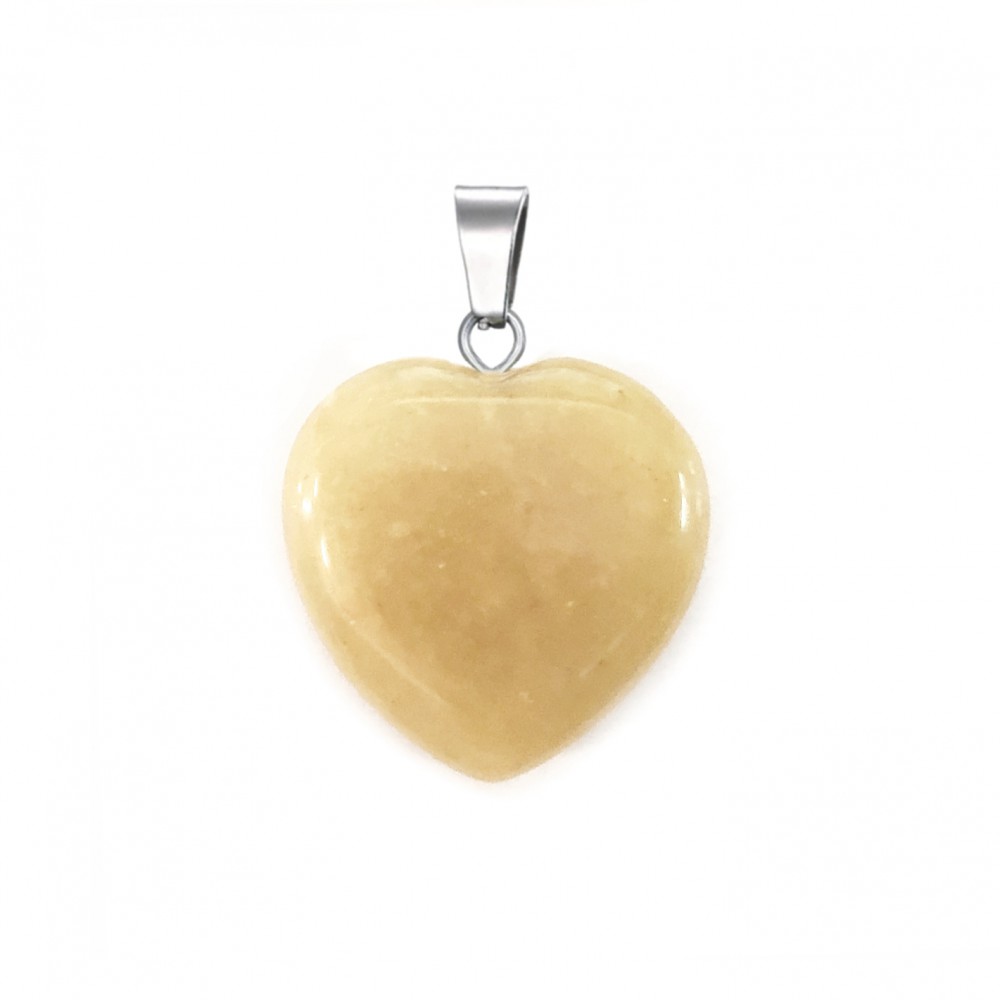 Κιτρίνης (Citrine) φυσικός ημιπολύτιμος λίθος καρδιά κρεμαστή 20mm Καρδιά Κρεμαστοί Λίθοι