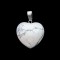 Howlite White natural semi precious stone hanging heart 15mm /20mm