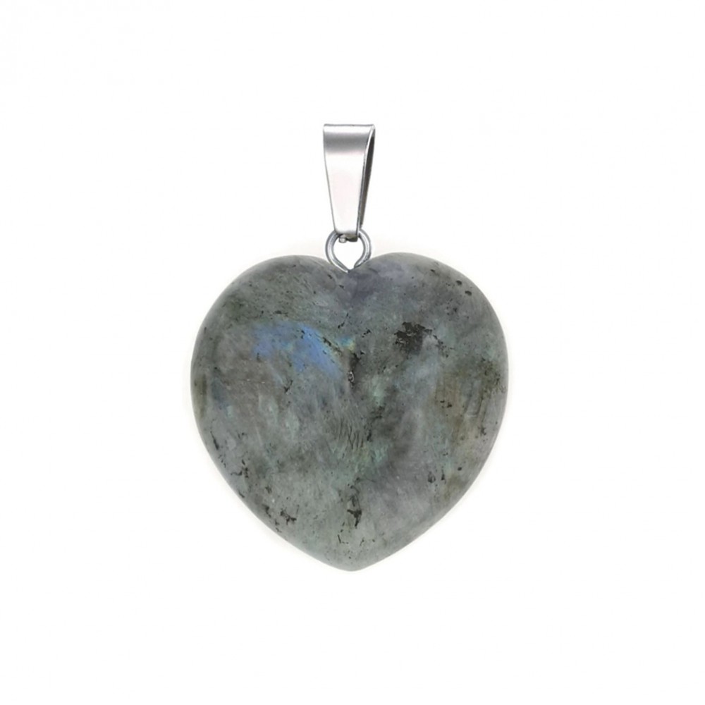 Λαμπραντορίτης (Labradorite) φυσικός ημιπολύτιμος λίθος καρδιά κρεμαστή 15mm / 20mm Καρδιά Κρεμαστοί Λίθοι