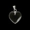Clear Quartz natural semi precious stone hanging heart 15mm