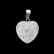 Χαλαζίας λευκός (White Quartz) φυσικός ημιπολύτιμος λίθος καρδιά κρεμαστή 15mm / 20mm
