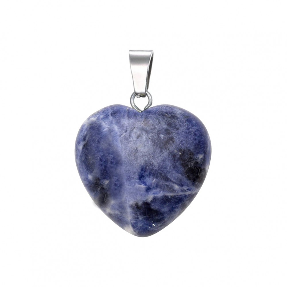 Σοδαλίτης (Sodalite) φυσικός ημιπολύτιμος λίθος καρδιά κρεμαστή 15mm / 20mm Καρδιά Κρεμαστοί Λίθοι