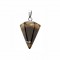 Agate Botswana brown natural semi precious hanging stone hexagonal cone 23x15mm