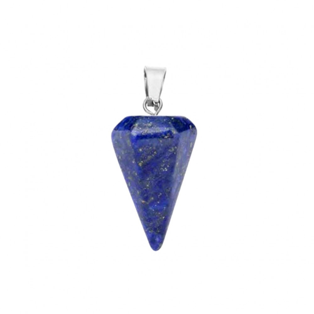Λάπις Λάζουλι (Lapis Lazuli) φυσικός ημιπολύτιμος λίθος κρεμαστός εξαγωνικός κώνος 23x15mm Κώνος Εξαγωνικός Κρεμαστοί Λίθοι