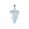 Moonstone hanging stone hexagonal cone 23x15mm
