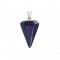 Sandstone blue natural semi precious hanging stone hexagonal cone 23x15mm
