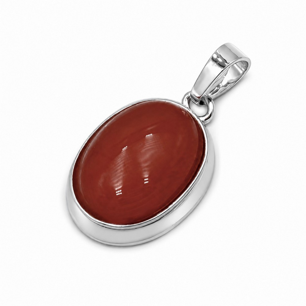 Κορνεόλη (Carnelian) φυσικός ημιπολύτιμος λίθος οβάλ με καστόνι κρεμαστό 22x17mm Οβάλ Κρεμαστοί Λίθοι