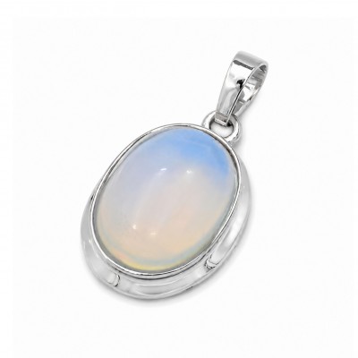 Φεγγαρόπετρα  (Moonstone) πέτρα κρεμαστή οβάλ με καστόνι κρεμαστό 22x17mm