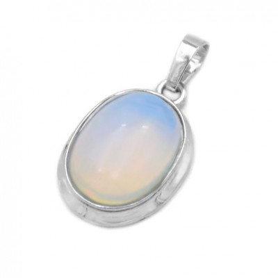 Φεγγαρόπετρα  (Moonstone) πέτρα κρεμαστή οβάλ με καστόνι κρεμαστό 22x17mm