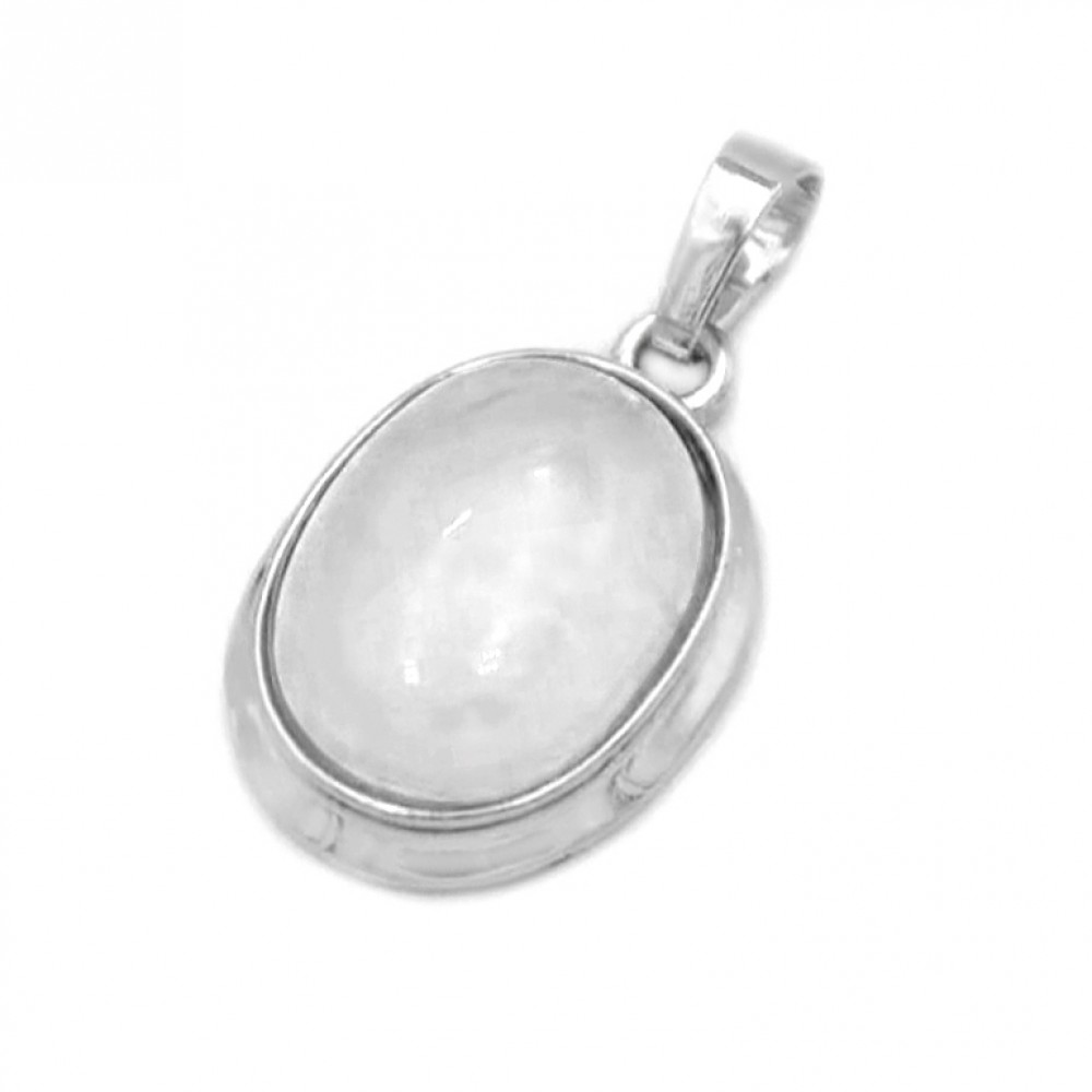 White Quartz natural semi precious hanging stone oval with cabochon 22x17mm Oval Shape Stones