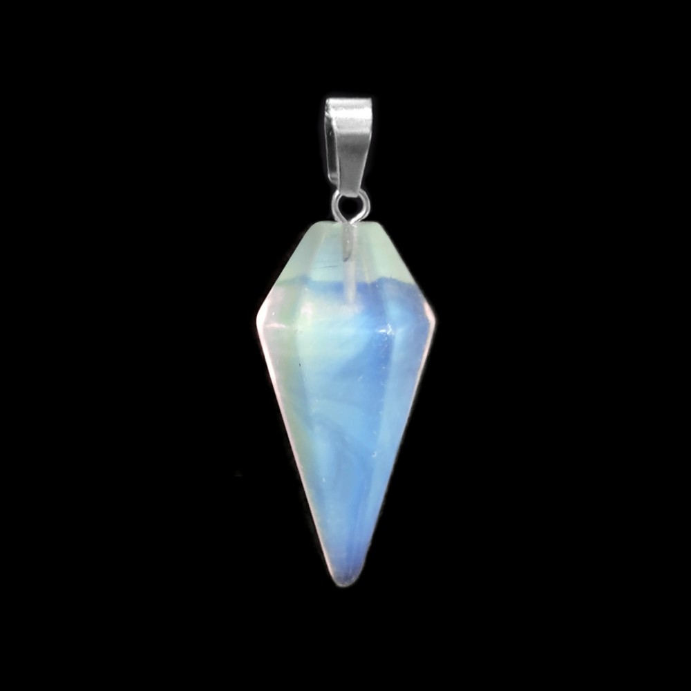 Φεγγαρόπετρα (Moonstone) πέτρα κρεμαστό εξαγωνικό εκκρεμές 30x15mm Εκκρεμές Κρεμαστοί Λίθοι
