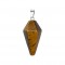 Μάτι της Τίγρης (Tiger Eye) φυσικός ημιπολύτιμος λίθος κρεμαστό εξαγωνικό εκκρεμές 30x15mm