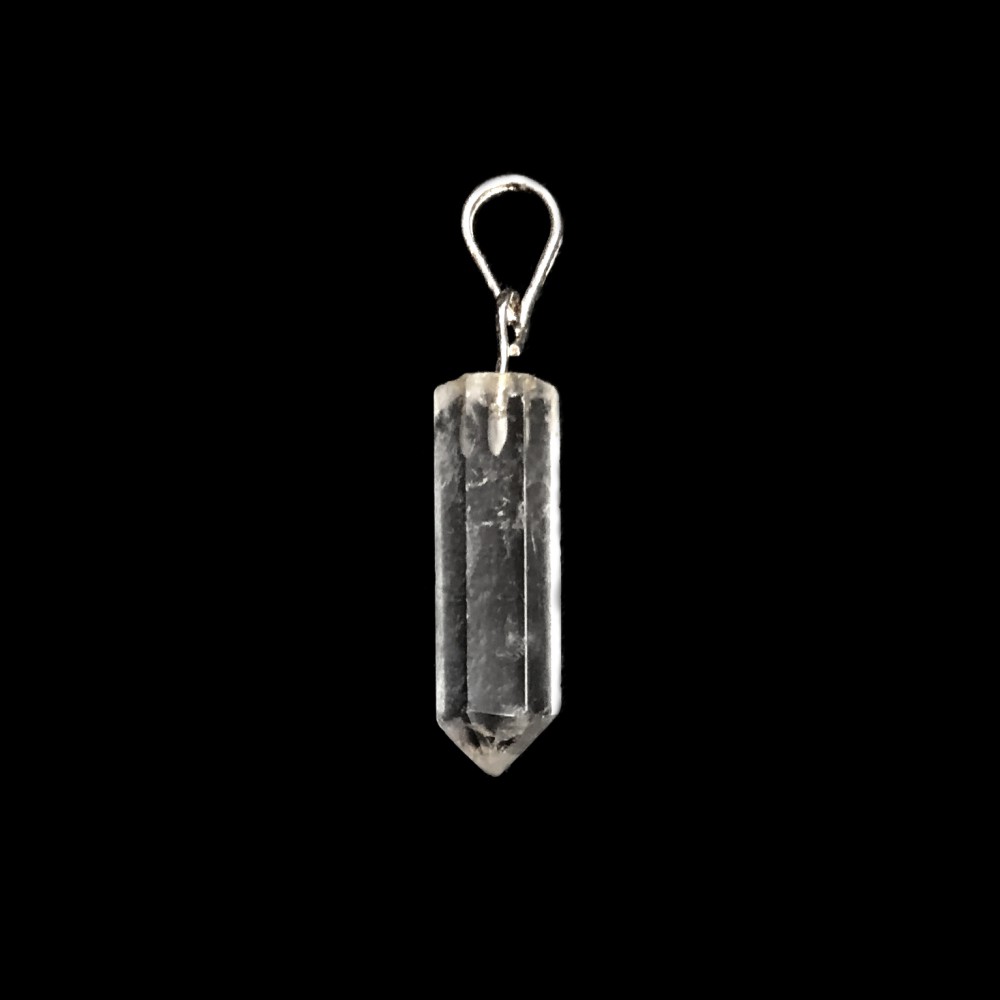 Χαλαζίας (Clear Quartz) φυσικός ημιπολύτιμος λίθος κρεμαστό εξαγωνικό πρίσμα 25mm Πρίσμα Εξαγωνικό Κρεμαστοί Λίθοι