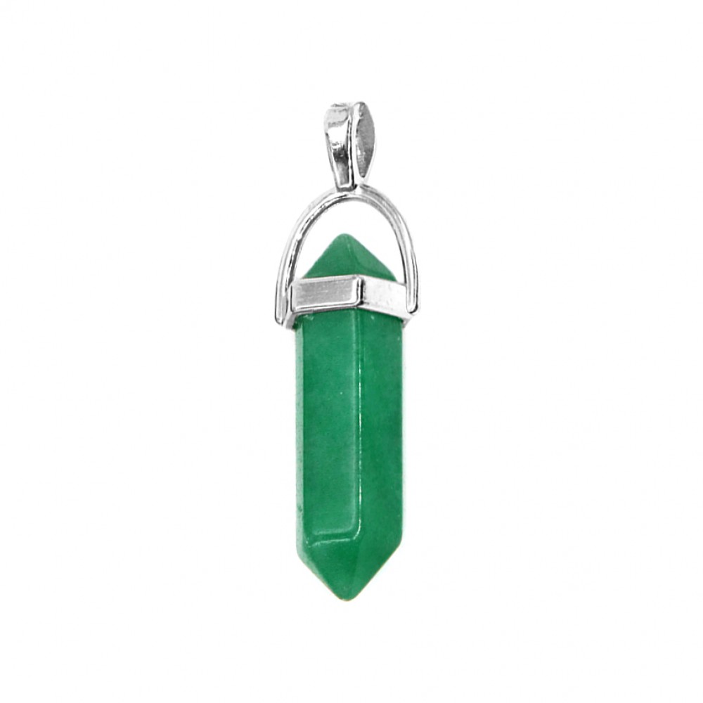 Σμαράγδι (Emerald) φυσικός πολύτιμος λίθος κρεμαστό εξαγωνικό πρίσμα διπλή αιχμή 40mm Πρίσμα Εξαγωνικό Κρεμαστοί Λίθοι
