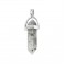 Labradorite natural semi precious hanging stone hexagonal prism double point 40mm