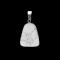 Howlite white natural semi precious hanging stone trapezium shape 22x17mm