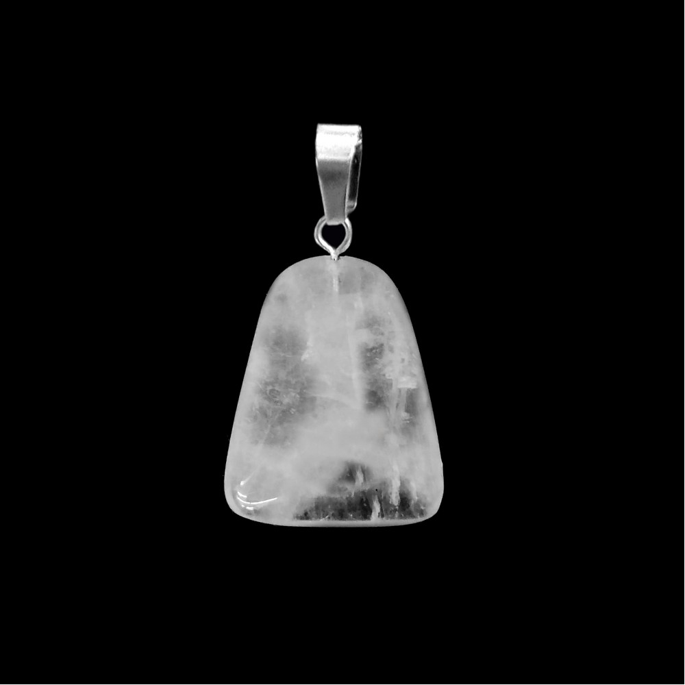 White Quartz natural semi precious hanging stone cylinder 20x10mm Trapezium Shape Stones