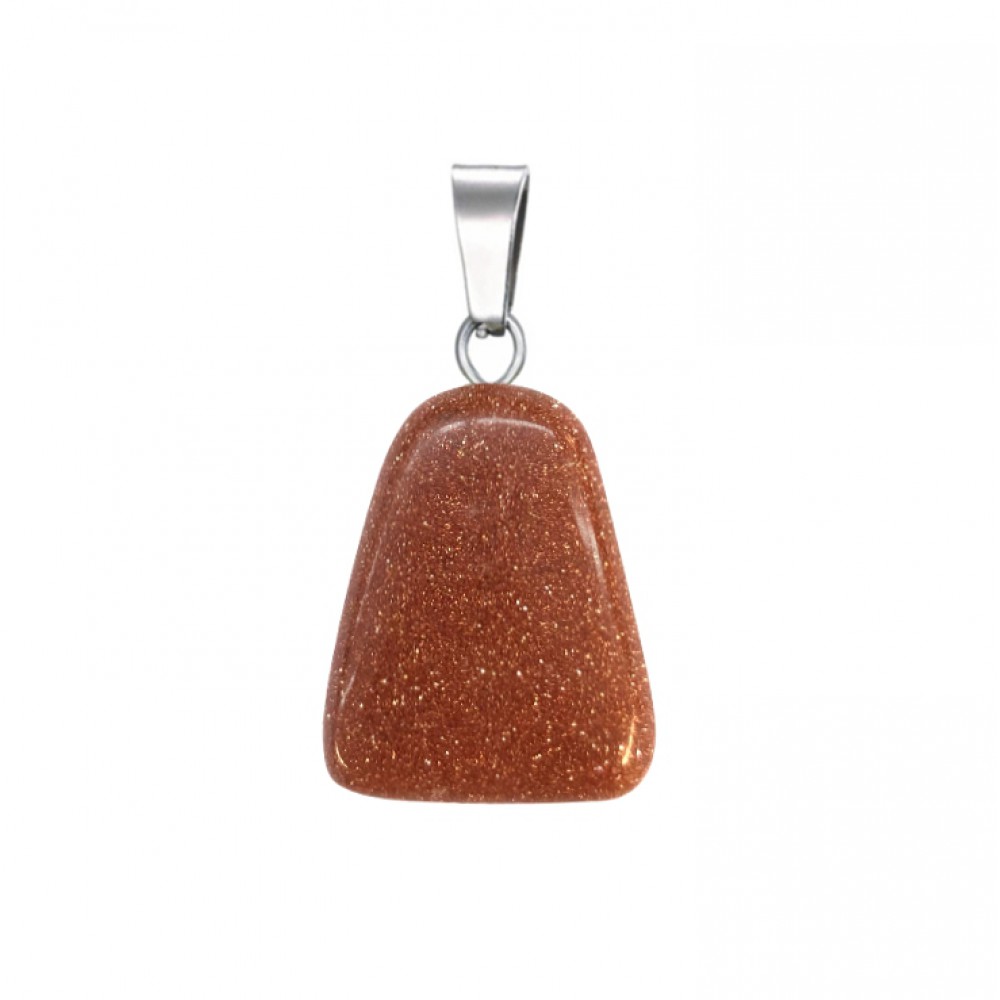Χρυσόλιθος (gold Sandstone) φυσικός ημιπολύτιμος λίθος κρεμαστό σε σχήμα τραπέζιο 22x17mm Τραπέζιο Κρεμαστοί Λίθοι