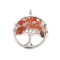 Carnelian natural semi precious stones hanging handmade Tree of Life 30mm