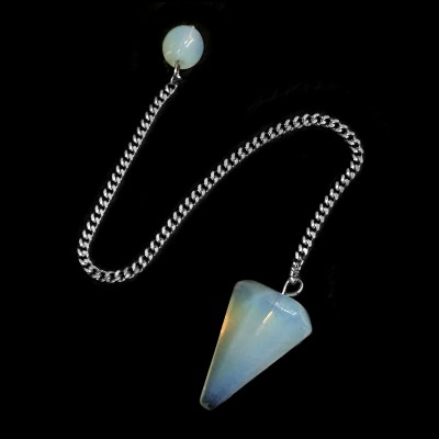 Εκκρεμές Φεγγαρόπετρα  (Moonstone) πέτρα εξαγωνική
