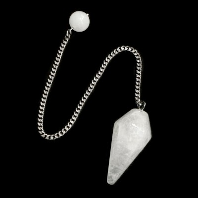 Εκκρεμές Χαλαζίας λευκός (White Quartz) εξαγωνικός φυσικός ημιπολύτιμος λίθος