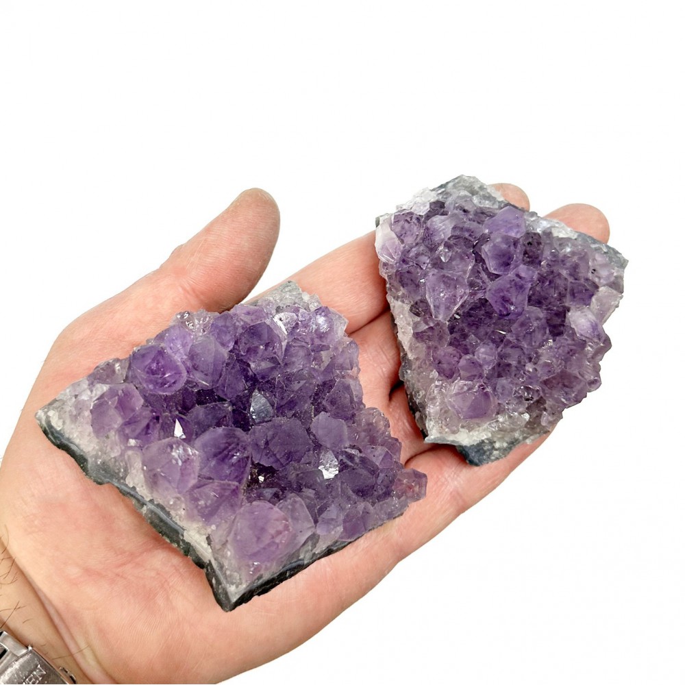 Αμέθυστος μωβ (Amethyst) ακατέργαστος ακανόνιστος φυσικός ημιπολύτιμος λίθος 7.5cm ∽ 9.5cm Λίθοι Χώρου