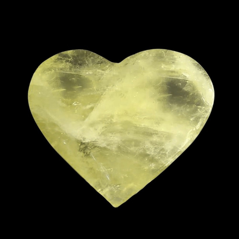 Κιτρίνης (Citrine) φυσικός ημιπολύτιμος λίθος σε σχήμα καρδιά 5.5cm∽6.5cm Λίθοι Χώρου