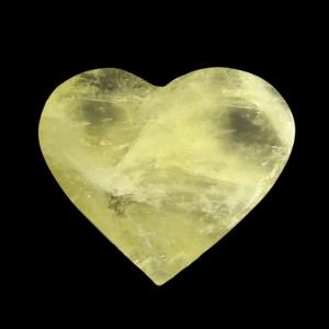 Κιτρίνης (Citrine) φυσικός ημιπολύτιμος λίθος σε σχήμα καρδιά 5.5cm∽6.5cm Λίθοι Χώρου