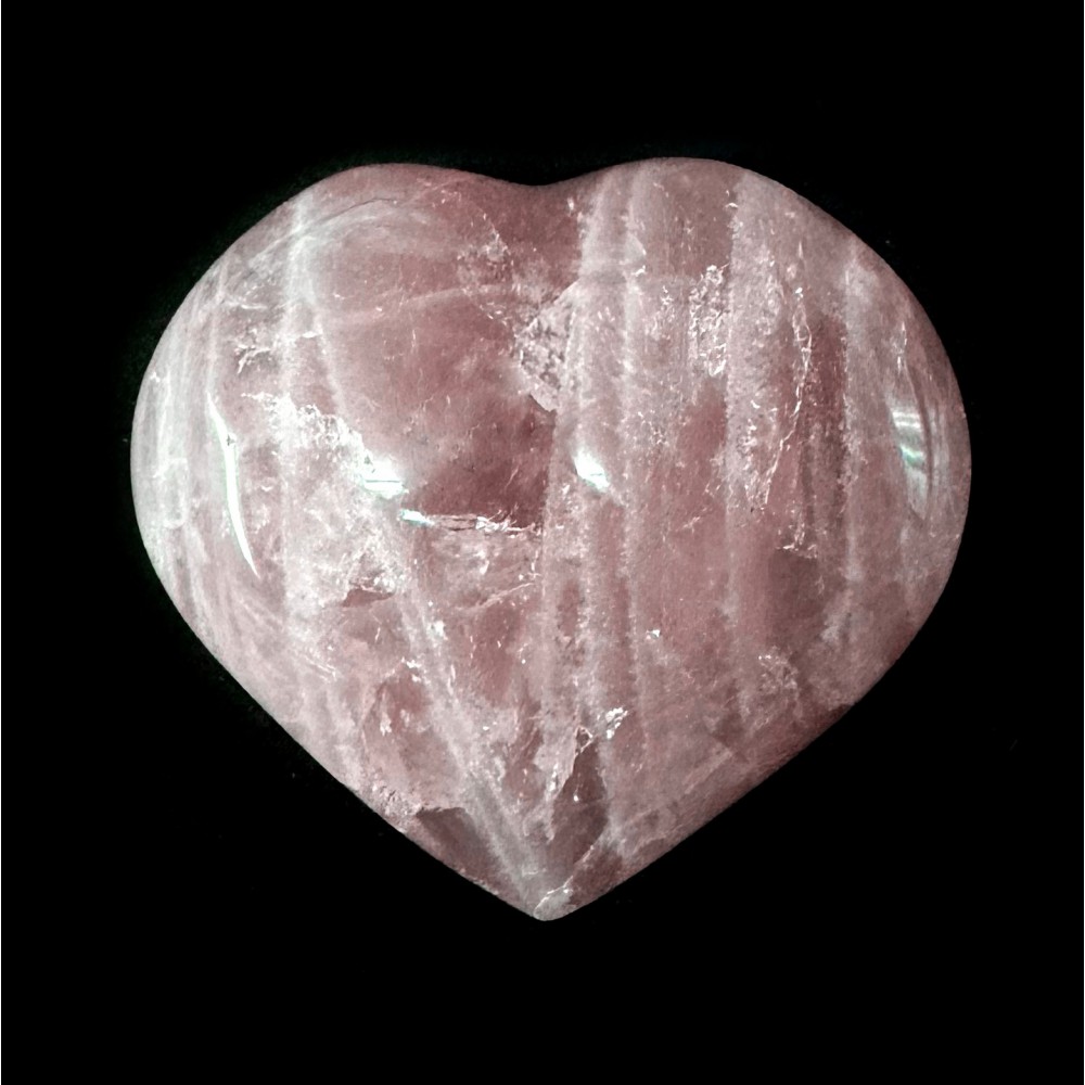 Χαλαζίας ροζ (Rose Quartz) φυσικός ημιπολύτιμος λίθος σε σχήμα καρδιά 9cm x 8cm Λίθοι Χώρου