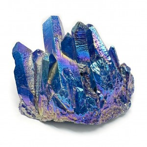 Χαλαζίας Aura Μπλε (Aura Quartz) ακανόνιστος φυσικός ημιπολύτιμος λίθος 11cm x 1cm x 9cm Λίθοι Χώρου