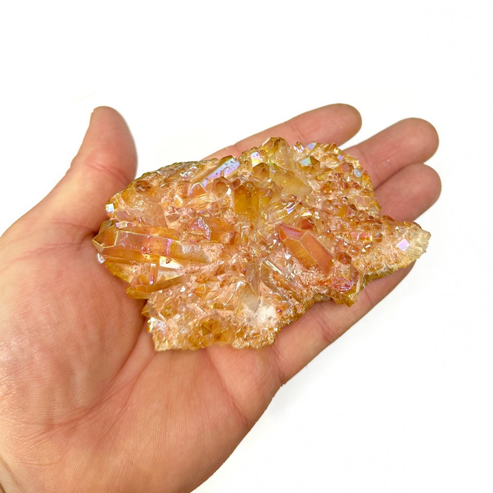 Χαλαζίας Aura Μελί (Aura Quartz) ακανόνιστος φυσικός ημιπολύτιμος λίθος 10cm x 6cm x 5cm Λίθοι Χώρου