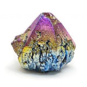 Χαλαζίας Aura (Multicolor Aura Quartz) φυσικός ημιπολύτιμος λίθος με αιχμή 8.5cm x 7.5cm x 7cm Λίθοι Χώρου