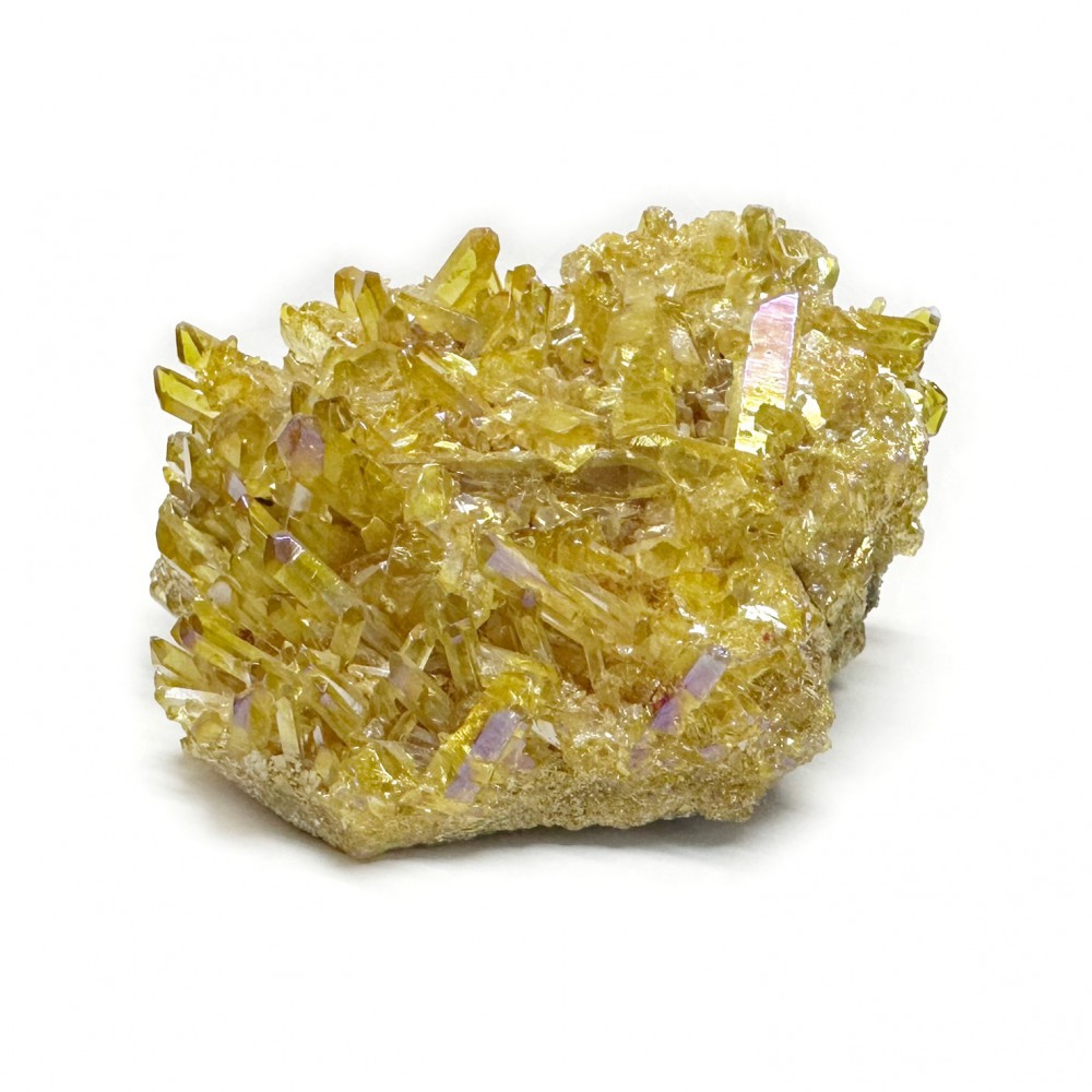 Quartz Aura Yellow irregular rough natural semi precious stone 8cm x 8cm x 4.5cm Decorative Stones