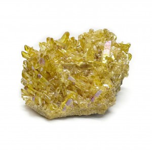 Quartz Aura Yellow irregular rough natural semi precious stone 8cm x 8cm x 4.5cm Decorative Stones