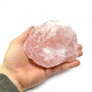 Χαλαζίας ροζ (Rose Quartz) ακατέργαστος ακανόνιστος φυσικός ημιπολύτιμος λίθος 12cm x 9cm x 7.5cm Λίθοι Χώρου