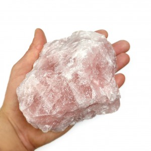 Χαλαζίας ροζ (Rose Quartz) ακατέργαστος ακανόνιστος φυσικός ημιπολύτιμος λίθος 13.5cm x 11cm x 8cm Λίθοι Χώρου